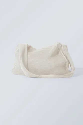 Net Shoulder Bag – Dusty White