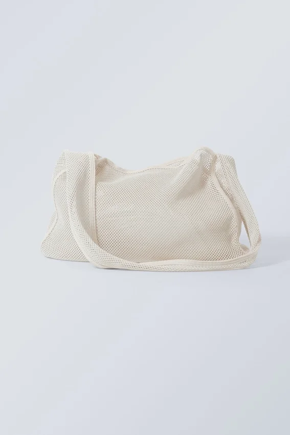 Net Shoulder Bag – Dusty White Net Shoulder Bag – Dusty White