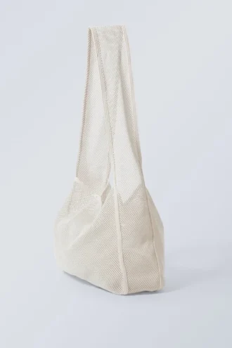 Net Shoulder Bag – Dusty White