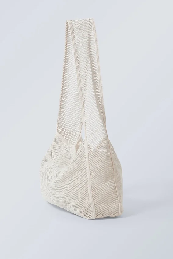 Net Shoulder Bag – Dusty White Net Shoulder Bag – Dusty White