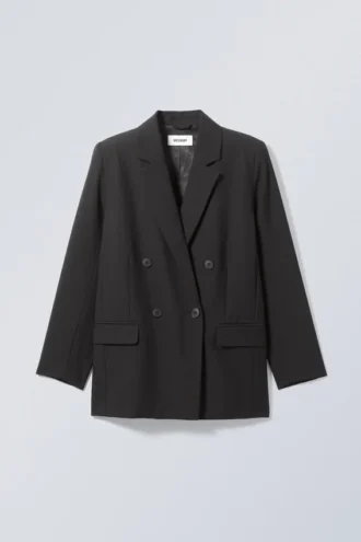 Norma Double Breasted Blazer – Black