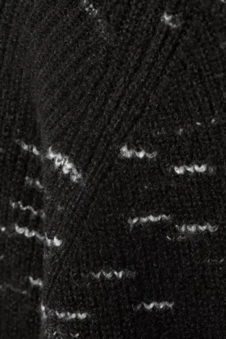 Norman Relaxed Raglan Sweater – Black Melange