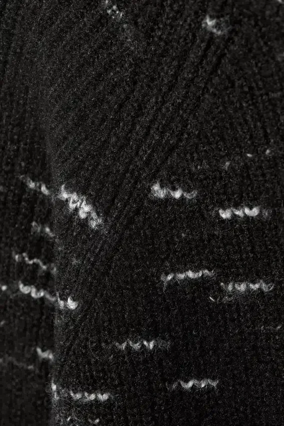 Norman Relaxed Raglan Sweater – Black Melange Norman Relaxed Raglan Sweater – Black Melange