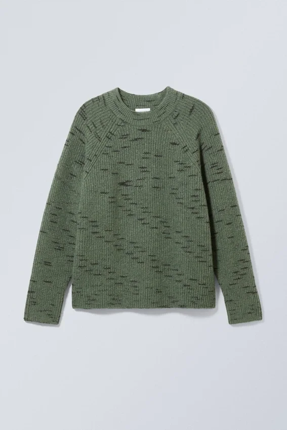 Norman Relaxed Raglan Sweater – Dusty Green Norman Relaxed Raglan Sweater – Dusty Green