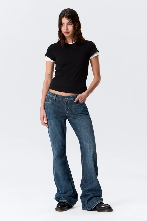 Nova Low Rise Slim Bootcut Jeans – Deep Sea Blue – Dark Blue Nova Low Rise Slim Bootcut Jeans – Deep Sea Blue – Dark Blue