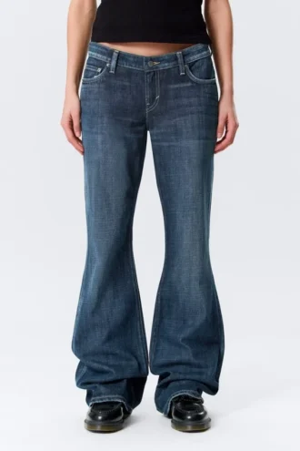 Nova Low Rise Slim Bootcut Jeans – Deep Sea Blue – Dark Blue