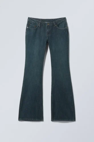 Nova Low Rise Slim Bootcut Jeans – Lake Blue – Medium Blue
