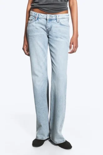 Nova Low Rise Slim Bootcut Jeans – Lip Blue – Light Blue