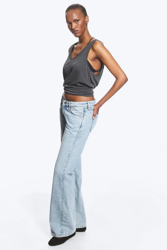 Nova Low Rise Slim Bootcut Jeans – Lip Blue – Light Blue Nova Low Rise Slim Bootcut Jeans – Lip Blue – Light Blue