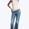 Nova Low Rise Slim Bootcut Jeans – Mine Blue – Medium Blue