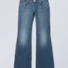 Nova Low Rise Slim Bootcut Jeans – Mine Blue – Medium Blue