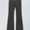 Nova Low Slim Bootcut Cord Trousers – Black Dark Nova Low Slim Bootcut Cord Trousers – Black Dark
