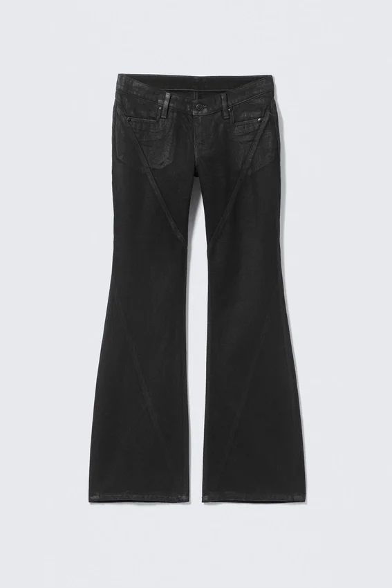 Nova Twist Low Rise Slim Bootcut Leg Jeans – Black Coating – Black Nova Twist Low Rise Slim Bootcut Leg Jeans – Black Coating – Black