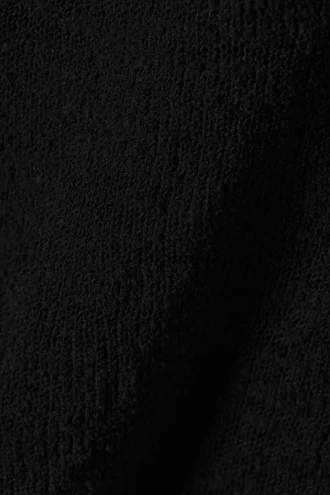 Off-Shoulder Knitted Sweater – Black