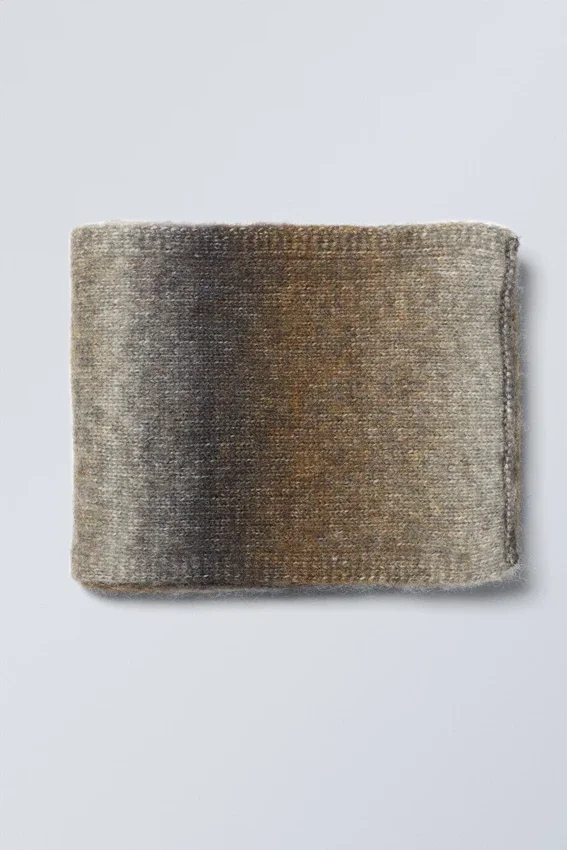 Ombre Striped Wool Blend Scarf – Dusty Beige Ombre Striped Wool Blend Scarf – Dusty Beige