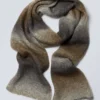 Ombre Striped Wool Blend Scarf – Dusty Beige Ombre Striped Wool Blend Scarf – Dusty Beige