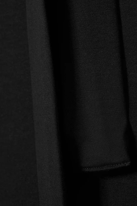 One-Shoulder Long-Sleeved Tie Top – Black One-Shoulder Long-Sleeved Tie Top – Black