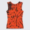 Open Back Boat-Neck Tank Top – Bright Orange Tie-Dye Open Back Boat-Neck Tank Top – Bright Orange Tie-Dye