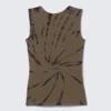 Open Back Boat-Neck Tank Top – Dark Mole Tie-Dye Open Back Boat-Neck Tank Top – Dark Mole Tie-Dye