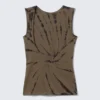 Open Back Boat-Neck Tank Top – Dark Mole Tie-Dye Open Back Boat-Neck Tank Top – Dark Mole Tie-Dye