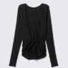 Open Back Long-Sleeved Top – Black Open Back Long-Sleeved Top – Black