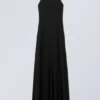 Open Back Maxi Halter Dress – Black Open Back Maxi Halter Dress – Black
