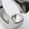 Open-Band Rhinestone Ring – Silver Open-Band Rhinestone Ring – Silver