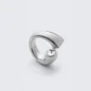 Open-Band Rhinestone Ring – Silver Open-Band Rhinestone Ring – Silver
