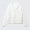 Open-Knit Button-Up Cardigan – Dusty White Open-Knit Button-Up Cardigan – Dusty White