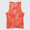 Open-Knit Cotton Tank Top – Orange Tie-Dye Open-Knit Cotton Tank Top – Orange Tie-Dye