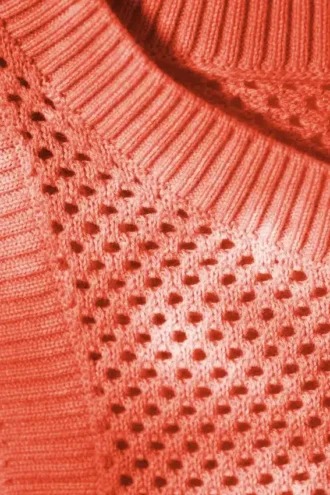 Open-Knit Cotton Tank Top – Orange Tie-Dye