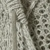 Open-Knit Hooded Sweater – Light Khaki Green Open-Knit Hooded Sweater – Light Khaki Green
