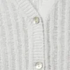Open-Knit V-Neck Cardigan – Dusty White Open-Knit V-Neck Cardigan – Dusty White
