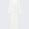 Open-Knit V-Neck Maxi Cardigan – White Open-Knit V-Neck Maxi Cardigan – White