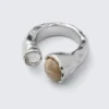 Open Organic Stone Ring – Silver Open Organic Stone Ring – Silver