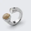 Open Organic Stone Ring – Silver Open Organic Stone Ring – Silver