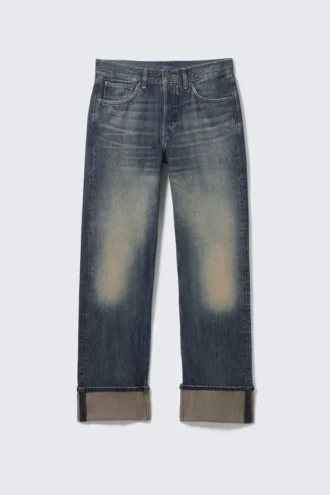 Orbit Mid Rise Regular Fold-Up Jeans – Baltic Blue – Dark Blue
