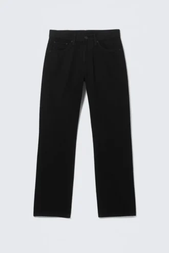 Orbit Mid Rise Regular Straight Jeans – Black Rinse – Black