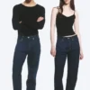 Orbit Mid Rise Regular Straight Jeans – Blue Rinse
