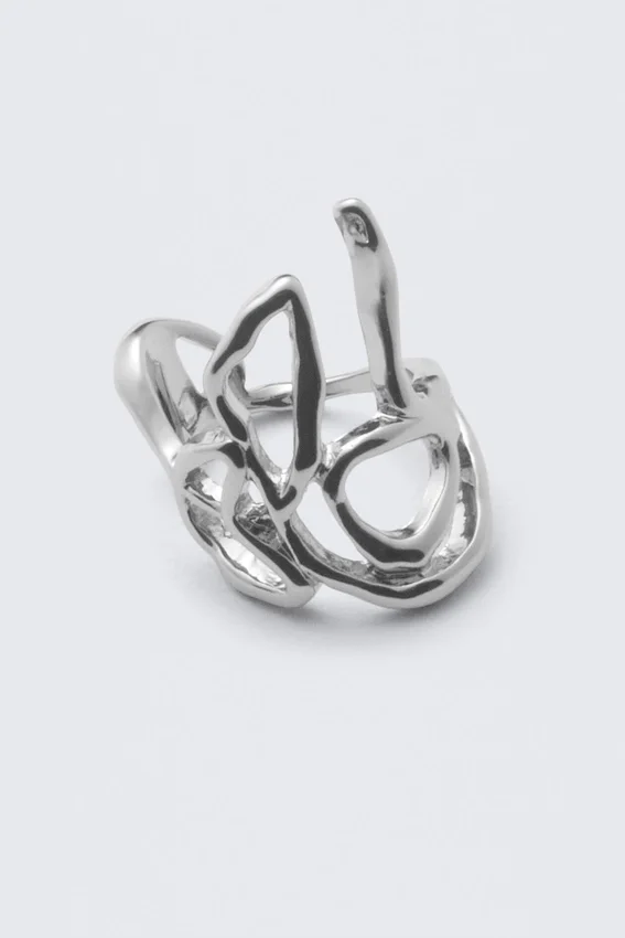 Organic Shaped Ring – Silver Organic Shaped Ring – Silver