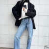 Origin Mid Rise Regular Straight Jeans – Mid Blue – Medium Blue Origin Mid Rise Regular Straight Jeans – Mid Blue – Medium Blue