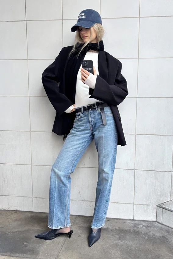Origin Mid Rise Regular Straight Jeans – Mid Blue – Medium Blue Origin Mid Rise Regular Straight Jeans – Mid Blue – Medium Blue