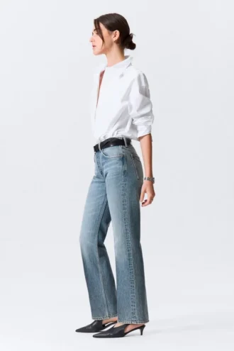 Origin Mid Rise Regular Straight Jeans – Mid Blue – Medium Blue