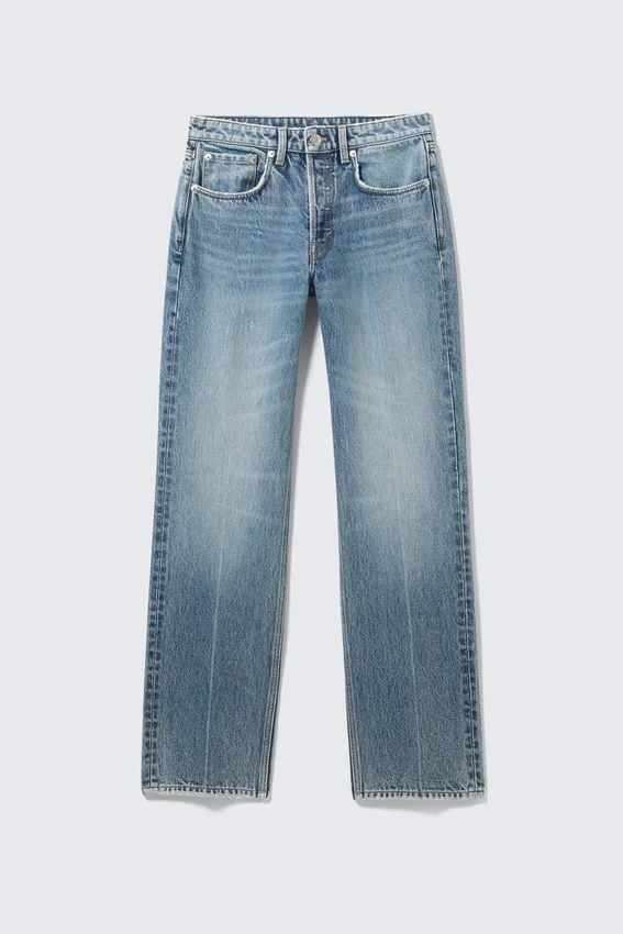 Origin Mid Rise Regular Straight Jeans – Mid Blue – Medium Blue Origin Mid Rise Regular Straight Jeans – Mid Blue – Medium Blue