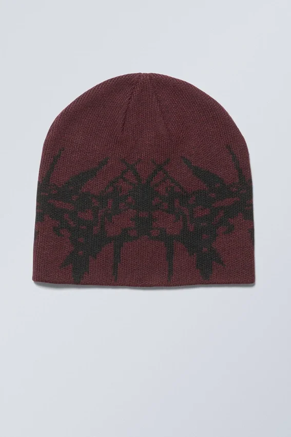 Original Beanie – Dark Red Jacquard Original Beanie – Dark Red Jacquard