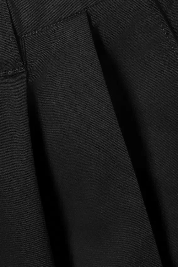 Otis Baggy Pleated Twill Chinos – Black Otis Baggy Pleated Twill Chinos – Black