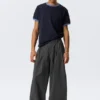 Otis Baggy Pleated Twill Chinos – Dark Grey Otis Baggy Pleated Twill Chinos – Dark Grey