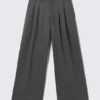 Otis Baggy Pleated Twill Chinos – Dark Grey Otis Baggy Pleated Twill Chinos – Dark Grey