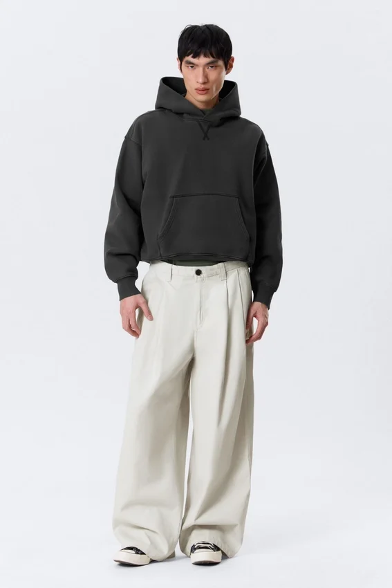 Otis Baggy Pleated Twill Chinos – Light Beige Otis Baggy Pleated Twill Chinos – Light Beige