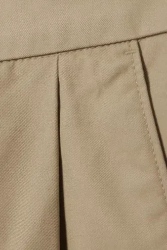 Otis Oversized Pleated Cotton Twill Chinos – Beige